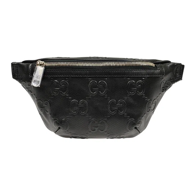 Gucci Logo Embossed Leather Bag