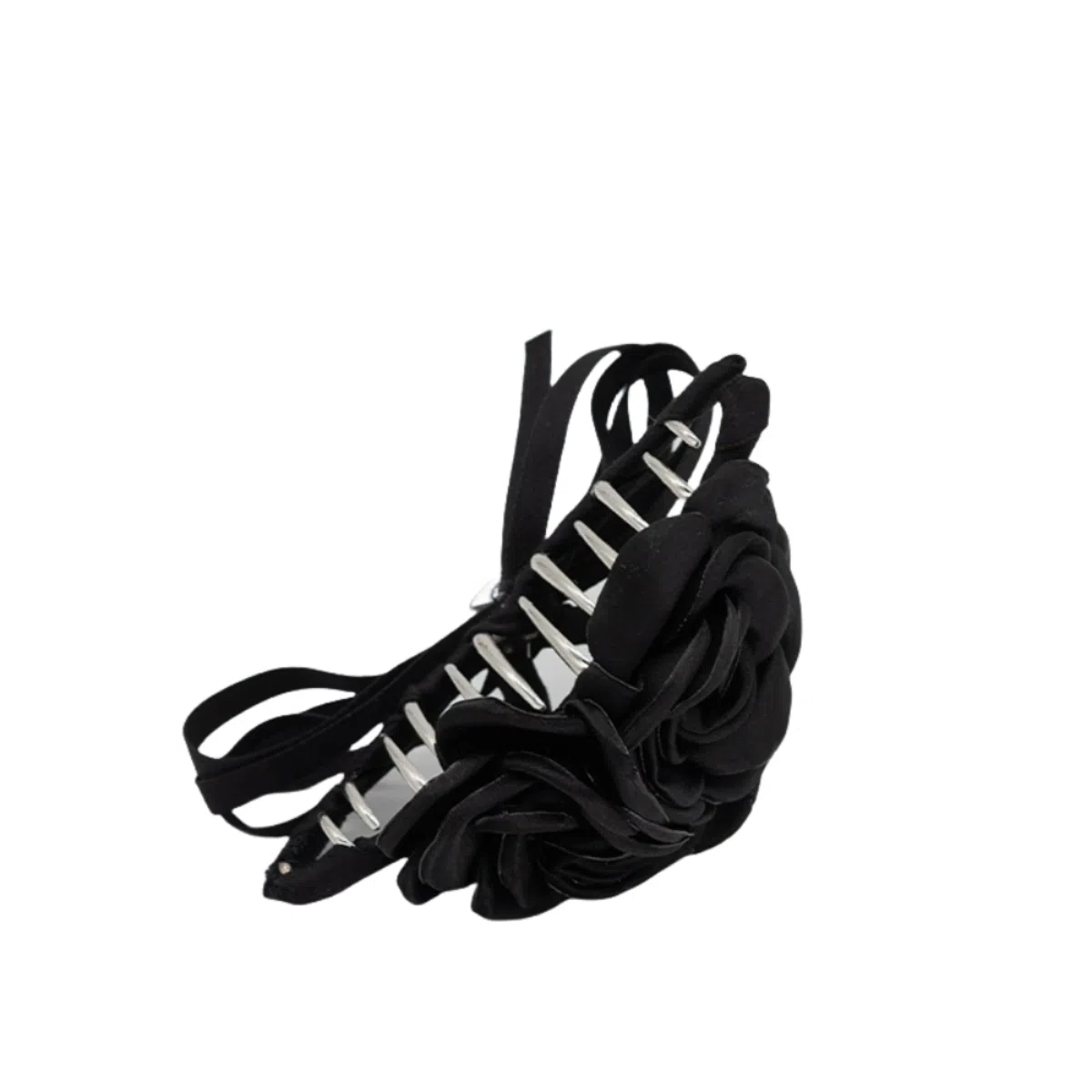 贯古今 法式玫瑰花朵大号高级感鲨鱼夹后脑勺 布艺 发夹 女款