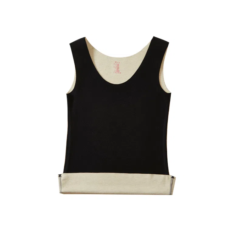 莫代尔 打底吊带无痕发热双面磨绒背心 女款