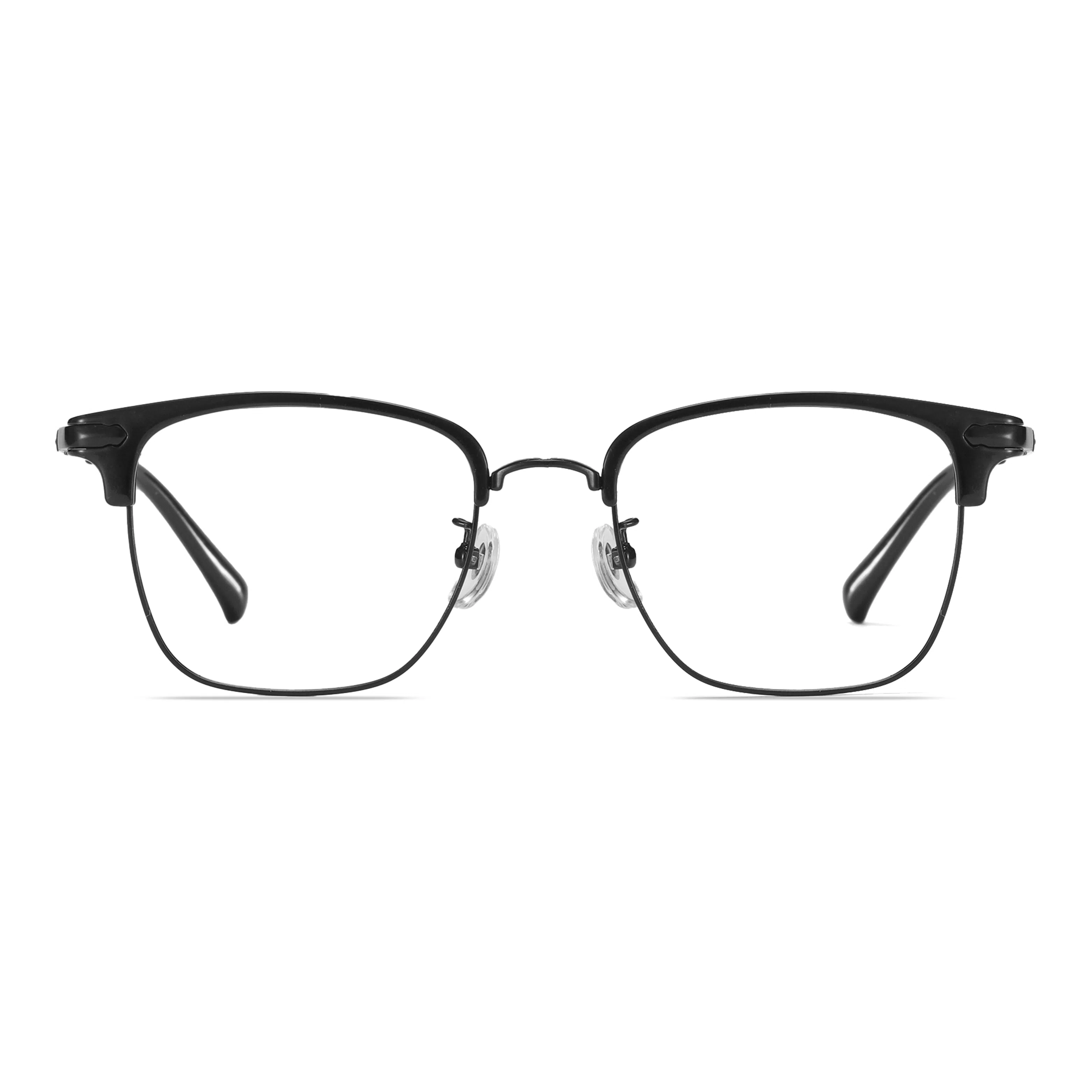 苍木优品 超轻纯钛半框近视镜框复古斯文理工可配度数大框眼睛架 功能性眼镜 男女同款情侣款