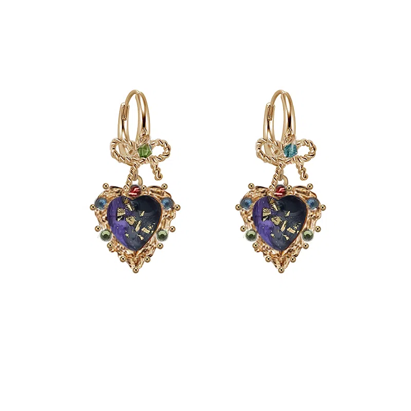 Masw Heart Alloy Earrings