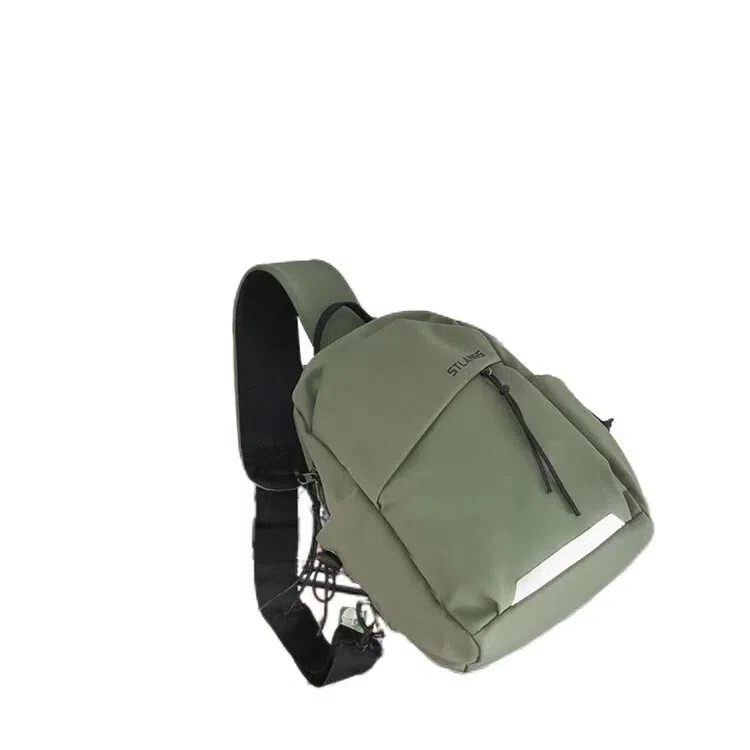 泰克森 休闲简约日常时尚百搭 尼龙 胸包 男女同款情侣款 黑色绿色蓝色米白色