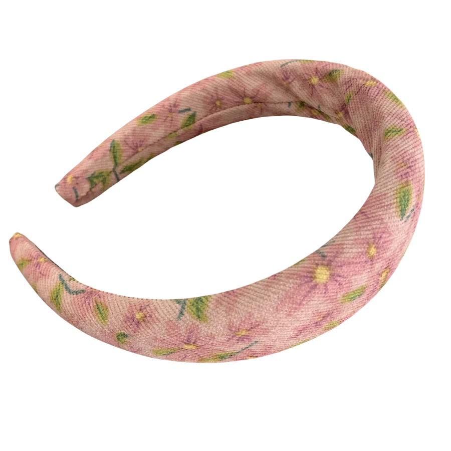 贯古今 法式复古碎花新款高级感百搭发卡头饰高颅顶压发海绵头箍发饰 布艺 发箍 女款