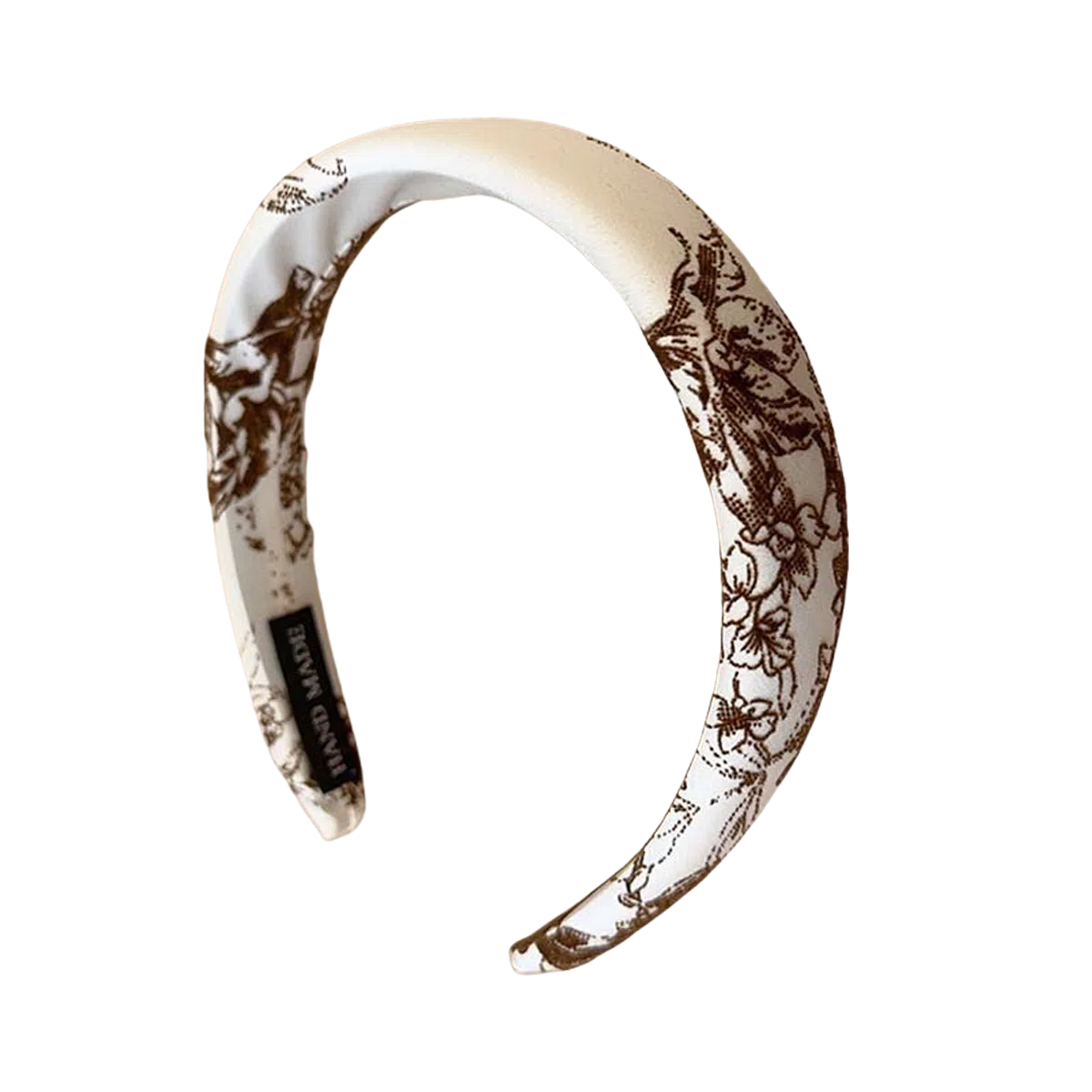 贯古今 新款高级感缎面压发高颅顶国风丝绒印花气质显脸小女发饰头箍 布艺 发箍 女款