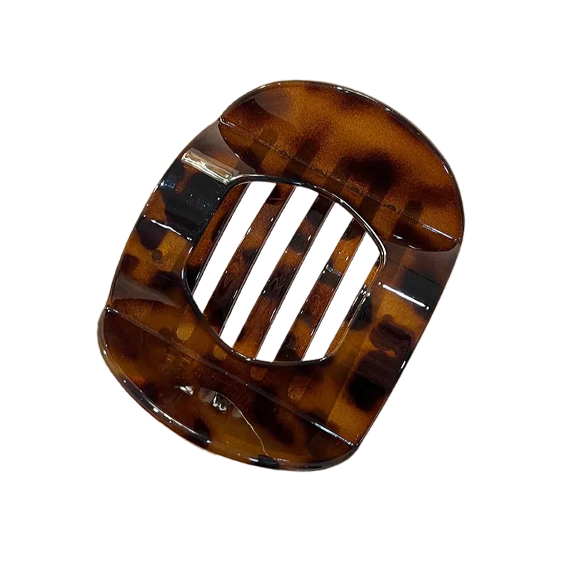 贯古今 复古玳瑁高颅顶显脸小后脑勺抓夹 高级感鲨鱼夹百搭 亚克力 发夹 女款