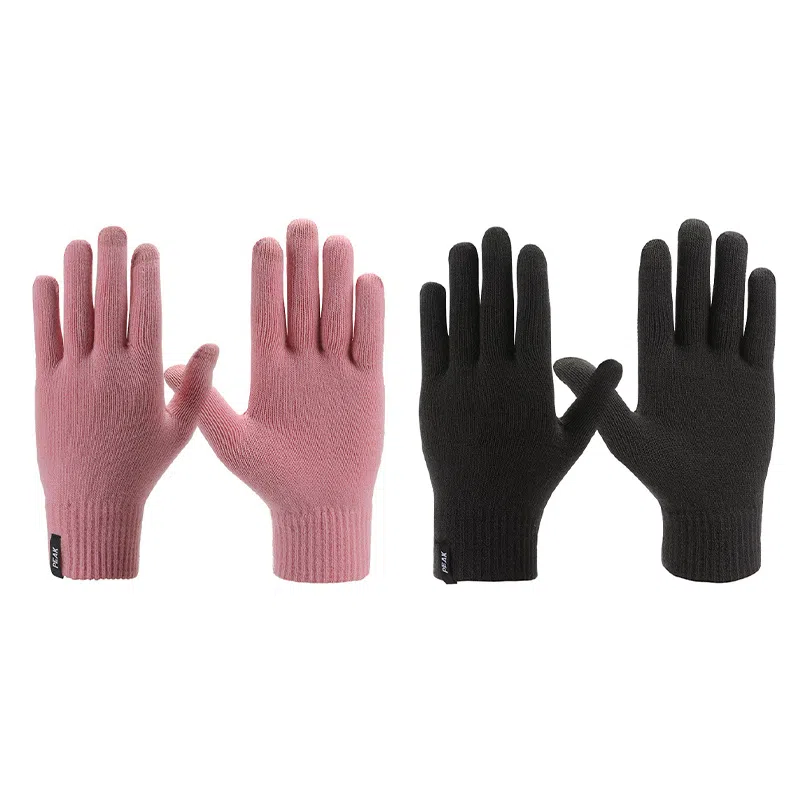 匹克 冬季保暖户外骑行滑雪触屏加绒骑车开车防寒针织毛线 腈纶 绒线手套 男女同款情侣款 多色可选