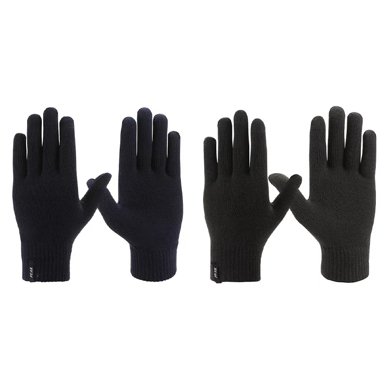匹克 冬季保暖户外骑行滑雪触屏加绒骑车开车防寒针织毛线 腈纶 绒线手套 男女同款情侣款 多色可选