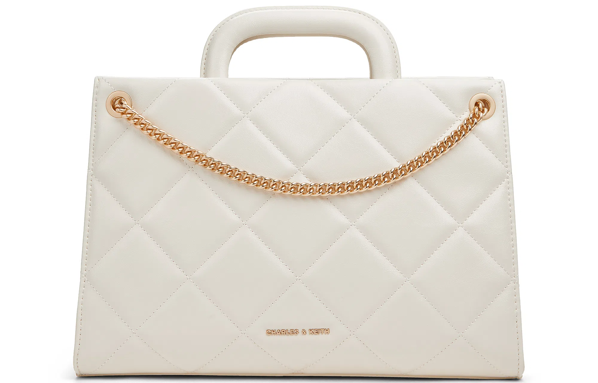 CHARLES&KEITH CK Quilted Chain Crossbody Bag Medium