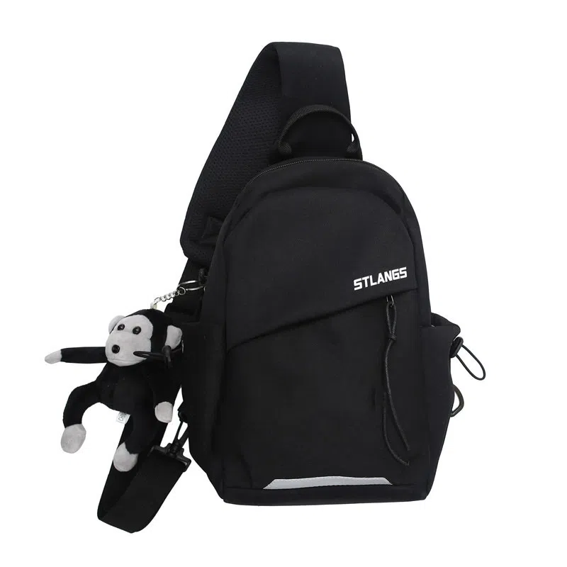 泰克森 休闲简约日常时尚百搭 尼龙 胸包 男女同款情侣款 黑色绿色蓝色米白色