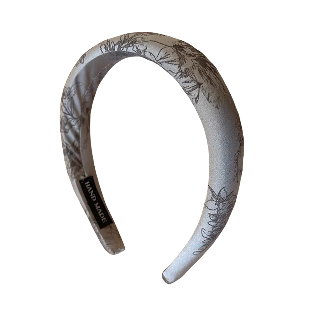 贯古今 新款高级感缎面压发高颅顶国风丝绒印花气质显脸小女发饰头箍 布艺 发箍 女款