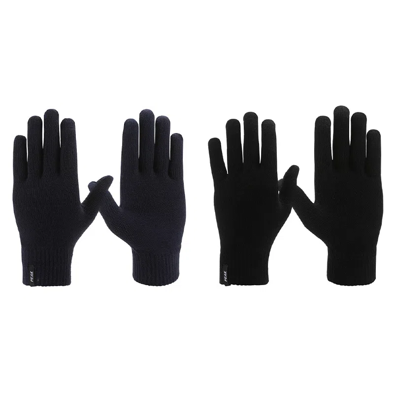 匹克 冬季保暖户外骑行滑雪触屏加绒骑车开车防寒针织毛线 腈纶 绒线手套 男女同款情侣款 多色可选