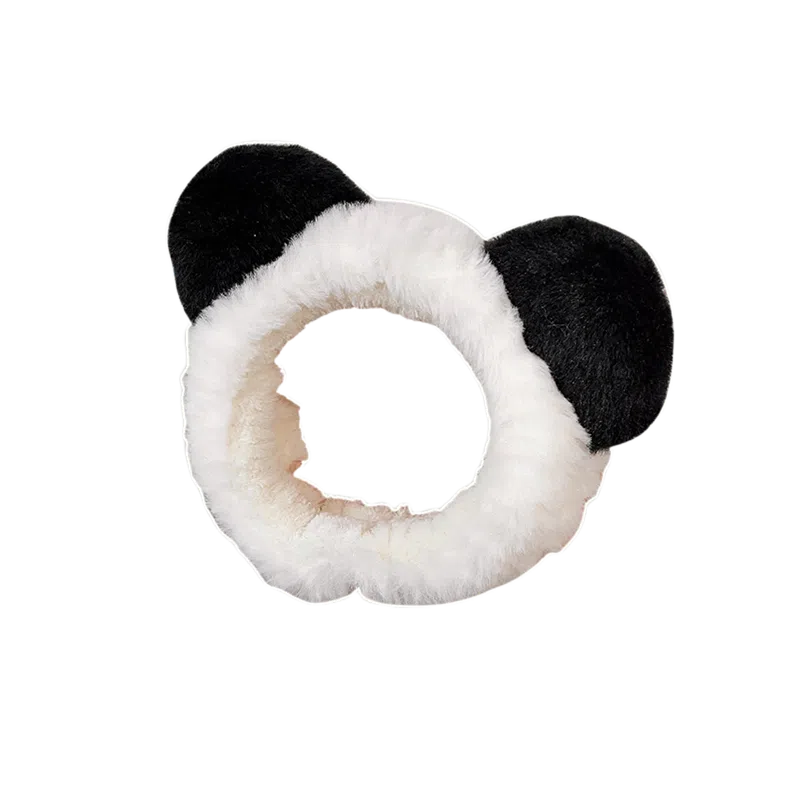 贯古今 熊猫洗脸束化妆敷面膜专用新款精致冬季可爱头饰 布艺 发带 女款