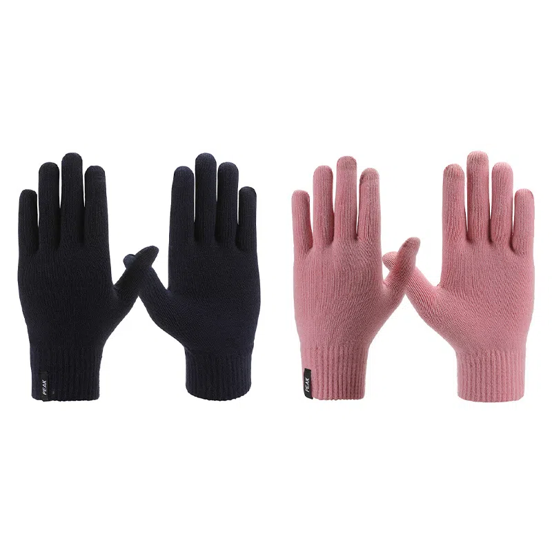 匹克 冬季保暖户外骑行滑雪触屏加绒骑车开车防寒针织毛线 腈纶 绒线手套 男女同款情侣款 多色可选