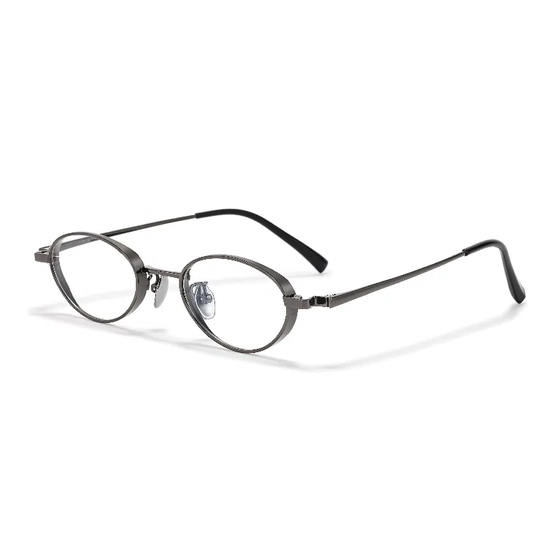 【联系客服可选配镜套餐】 佐川 超轻钛眼镜近视 小框可配高度数 素颜眼镜框个性复古文艺 椭圆形 光学镜架 男女同款情侣款