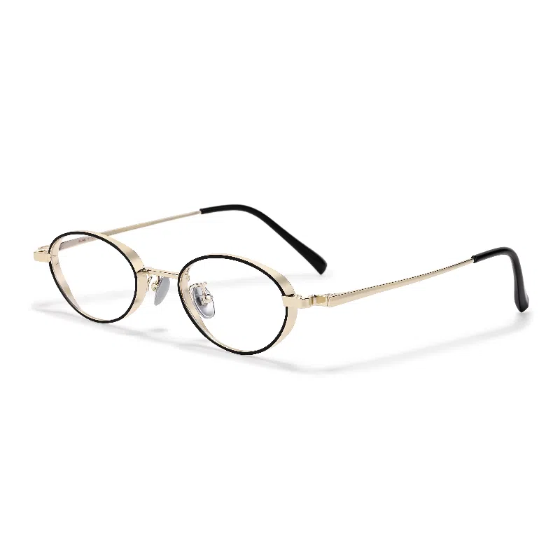 【联系客服可选配镜套餐】 佐川 超轻钛眼镜近视 小框可配高度数 素颜眼镜框个性复古文艺 椭圆形 光学镜架 男女同款情侣款