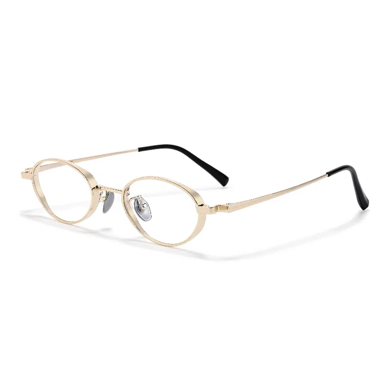 【联系客服可选配镜套餐】 佐川 超轻钛眼镜近视 小框可配高度数 素颜眼镜框个性复古文艺 椭圆形 光学镜架 男女同款情侣款