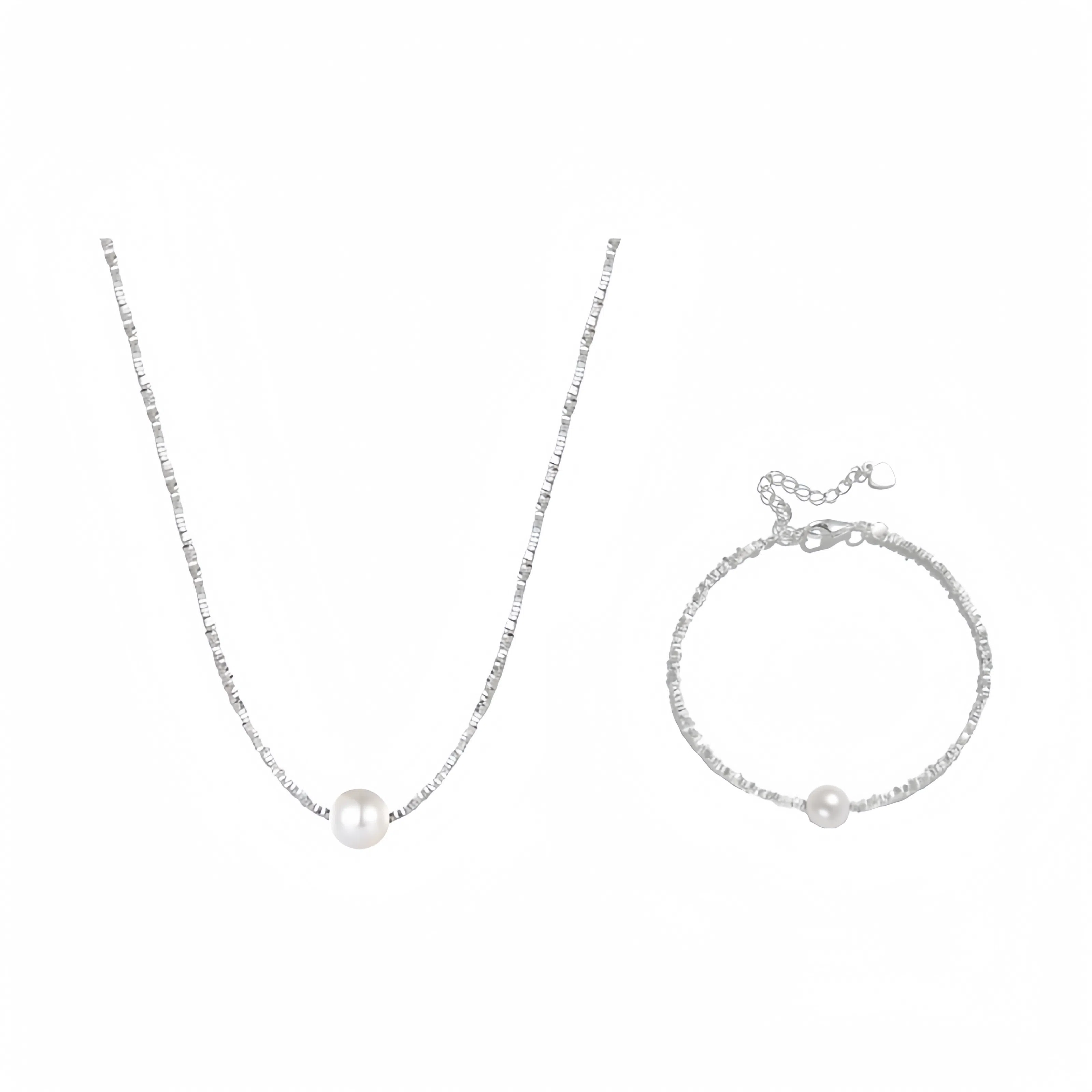 丰运阁 新中式碎银子系列 碎银几两有钱花锁骨链手链 叠戴套装闪耀迷人 优雅知性 气质大方 复古矜贵 合金 项链 女款