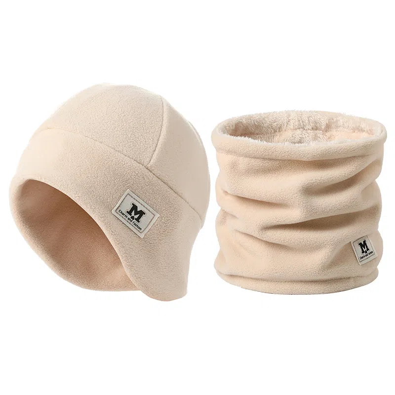 俞兆林 帽子围脖两件套男士冬季保暖滑雪护颈加绒脖套骑行登雪山面罩女防风防寒 聚酯纤维 绒线帽 男女同款情侣款