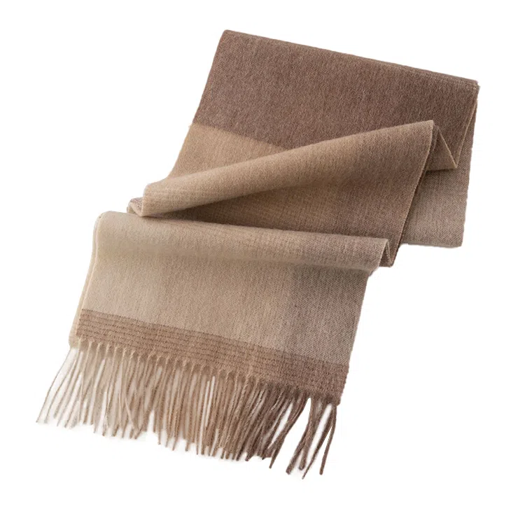 浪莎 羊毛大披肩高级感百搭拼色围巾男女情侣款秋冬季美拉德围巾 赠礼甄选礼盒装 绒线围巾 男女同款情侣款