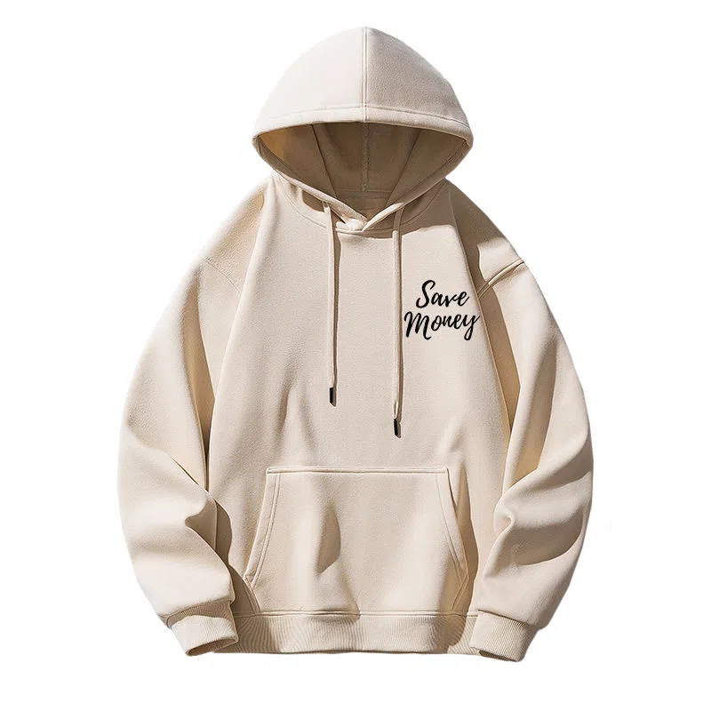 莫代尔 休闲时尚潮流舒适亲肤素色连帽长袖打底衣 男女同款