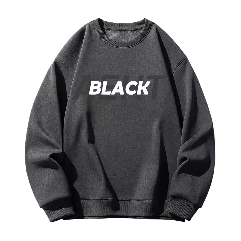 莫代尔 休闲时尚字母印花潮流简约舒适亲肤长袖打底衣 男女同款