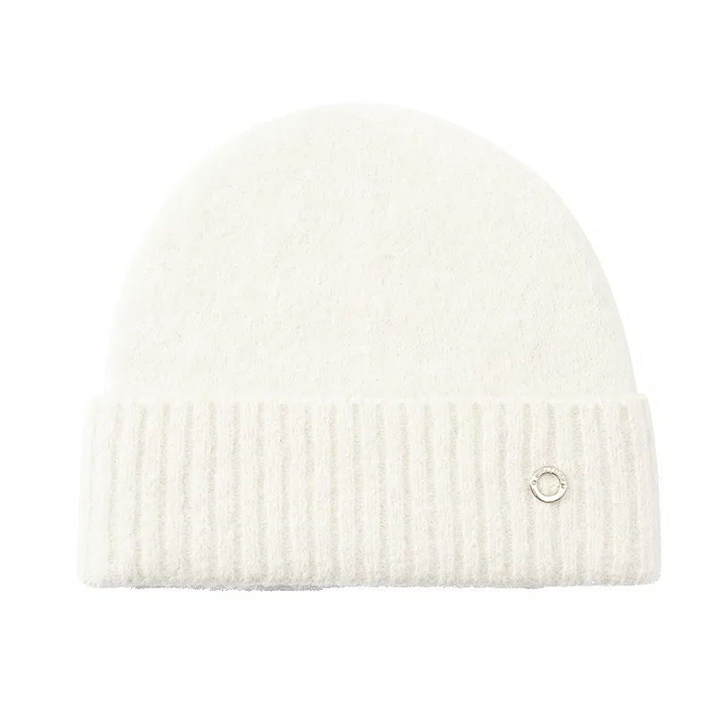 玖慕 针织帽子女秋冬百搭加厚保暖护耳骑车妈妈老人毛线冷帽 羊驼毛 绒线帽 女款