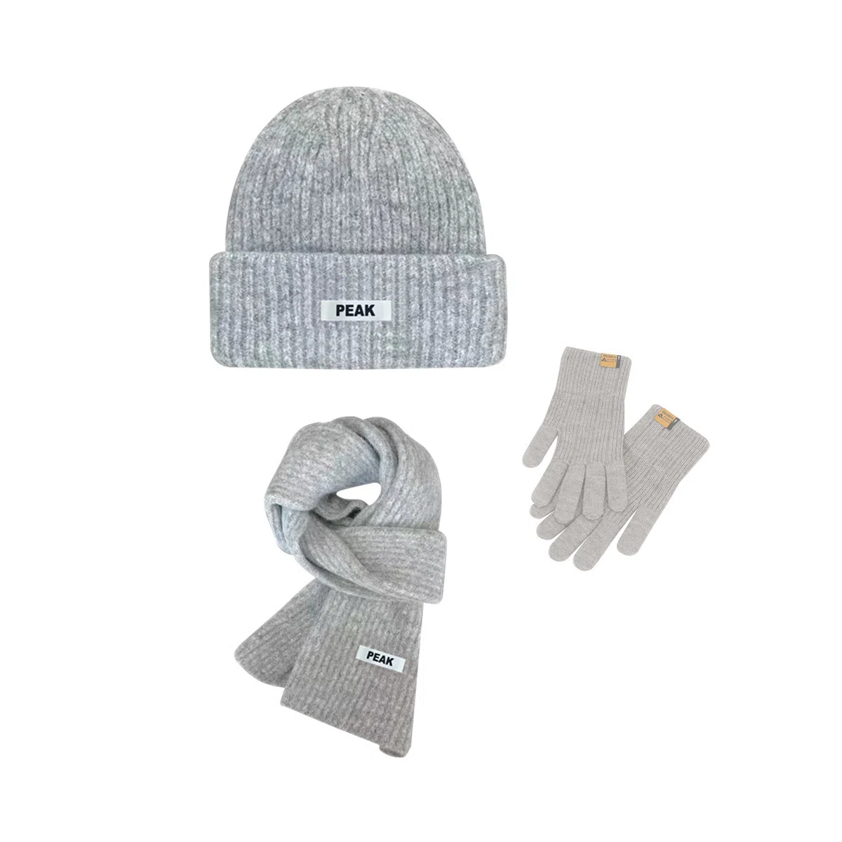 匹克 【保暖三件套】简约百搭保暖防寒 聚酯纤维 绒线帽 男女同款情侣款