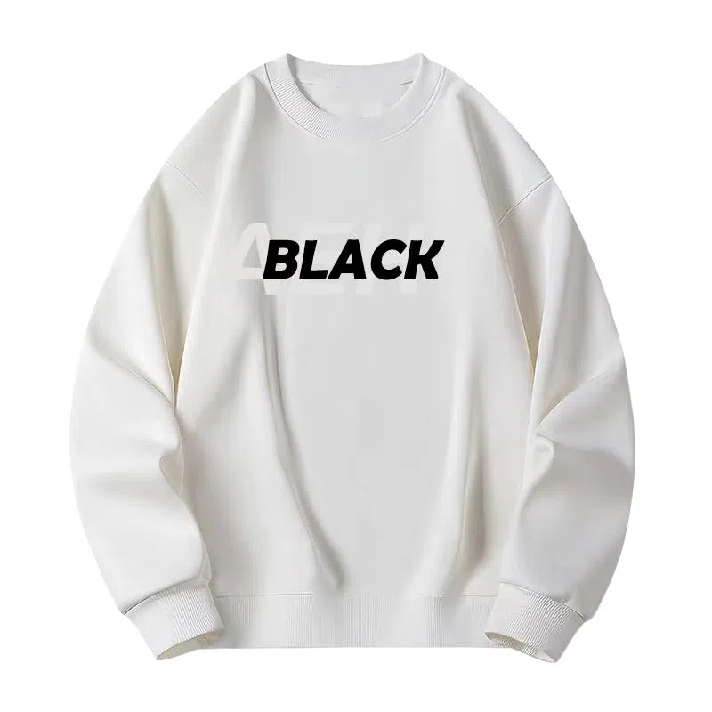 莫代尔 休闲时尚字母印花潮流简约舒适亲肤长袖打底衣 男女同款