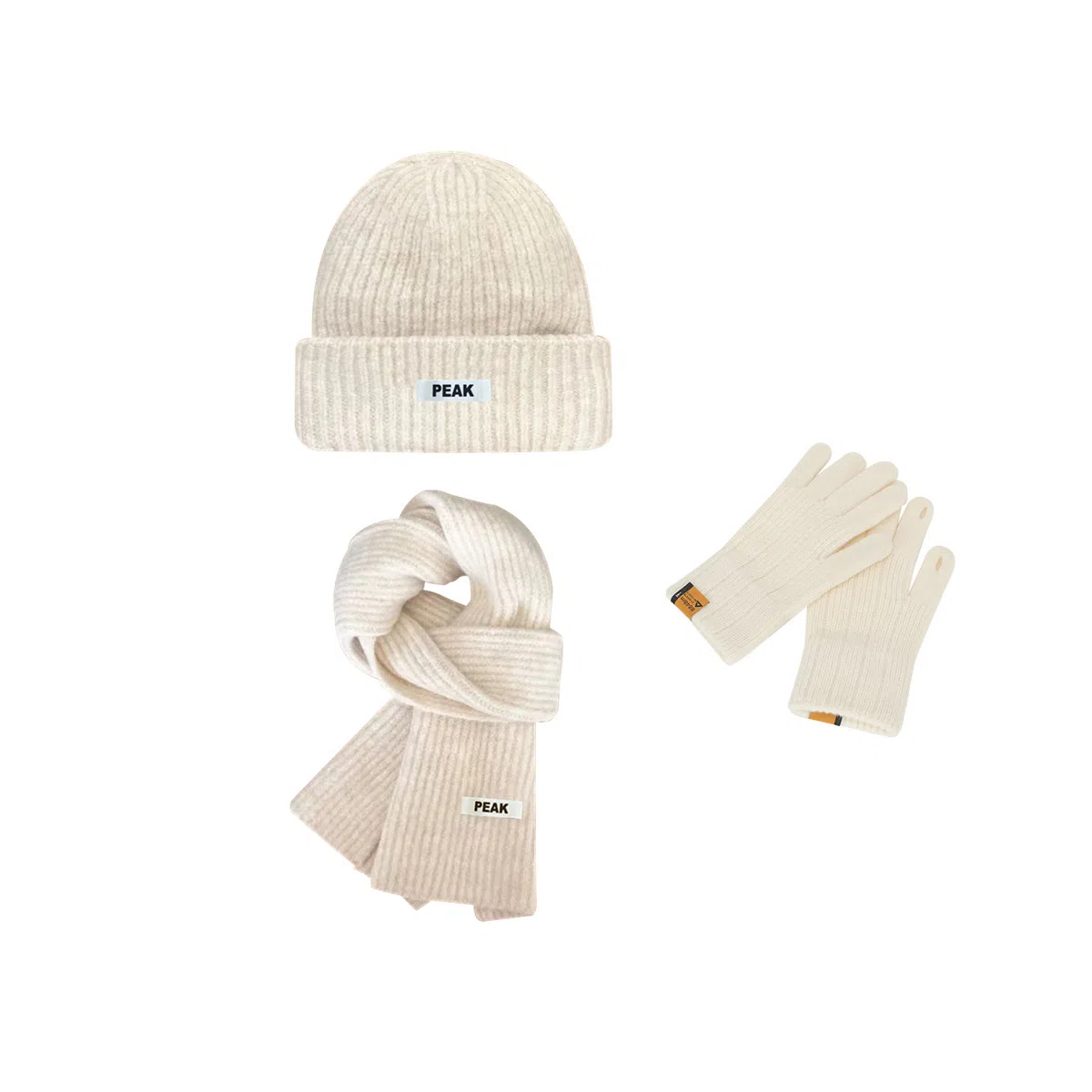 匹克 【保暖三件套】简约百搭保暖防寒 聚酯纤维 绒线帽 男女同款情侣款