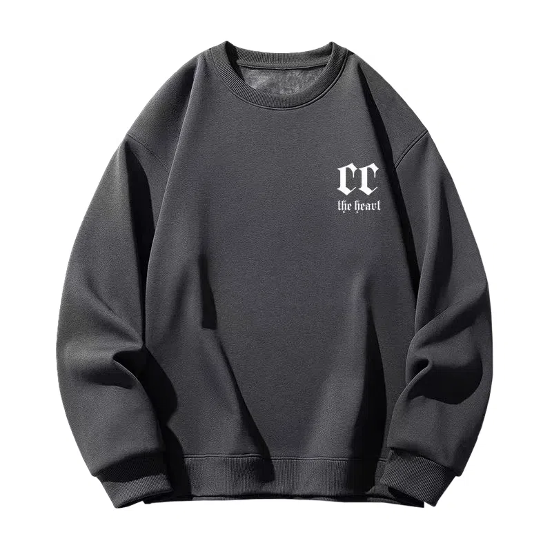 莫代尔 休闲时尚潮流印花舒适亲肤素色长袖打底衣 男女同款