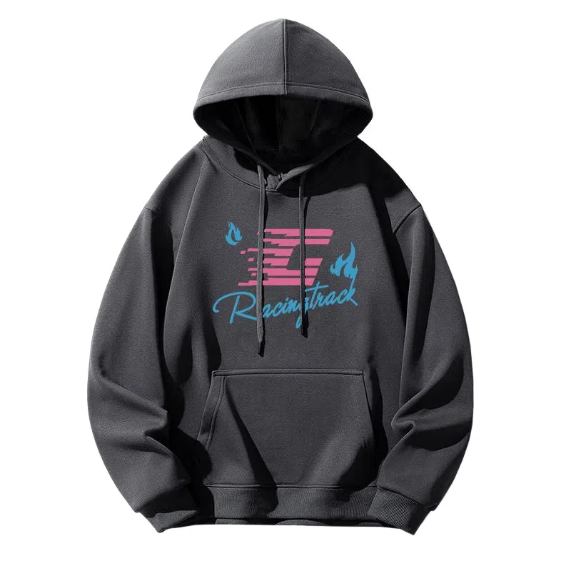 莫代尔 潮流时尚简约印花休闲亲肤舒适连帽长袖打底衣 男女同款