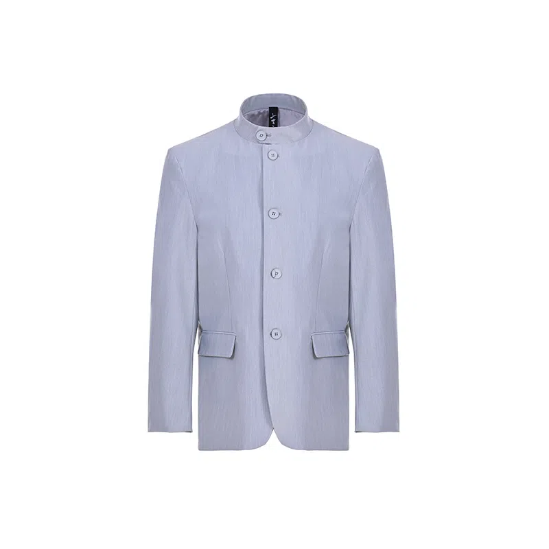 三省六部 新中式立领极简纯色长袖西装 男女同款