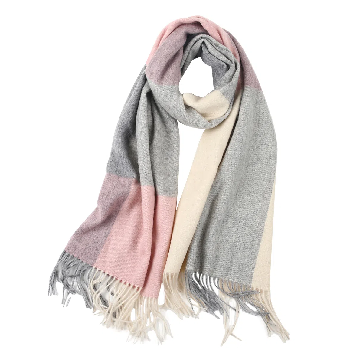 上海故事 送礼  百搭格子大披肩 绒线围巾  女款 礼盒装