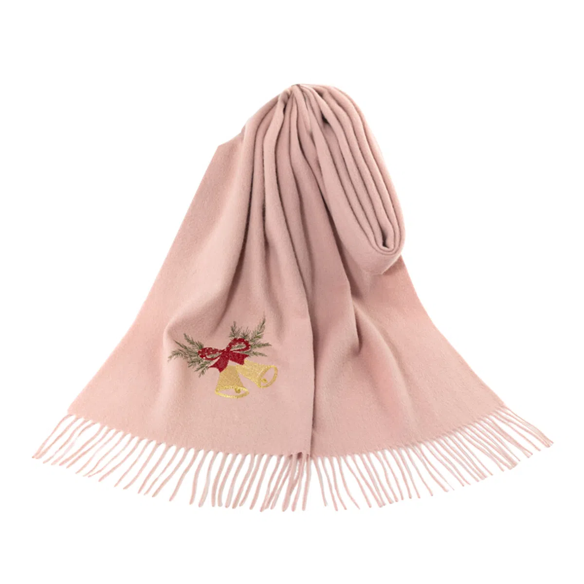上海故事 粗纺刺绣圣诞之夜  圣诞系列 纯羊毛 绒线围巾 男女同款情侣款