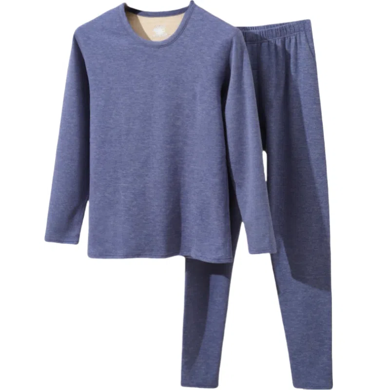 雅鹿 防寒时尚隐形纯色保暖套装 男款