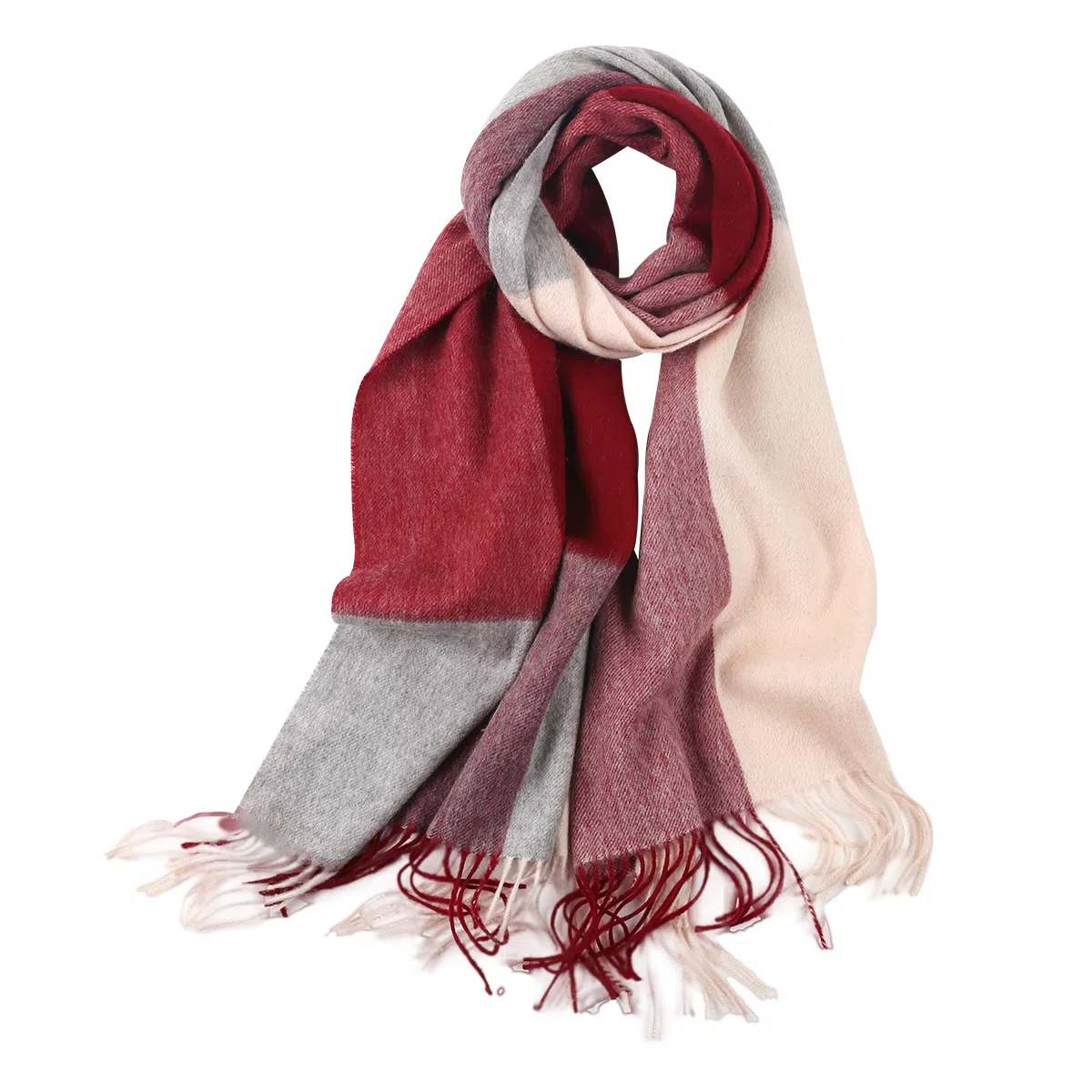 上海故事 送礼  百搭格子大披肩 绒线围巾  女款 礼盒装