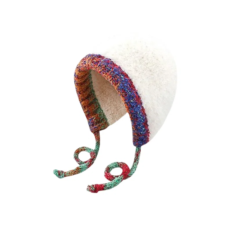 北极绒 手工大头围毛绒针织秋冬加厚保暖显脸小 聚酯纤维 绒线帽 女款