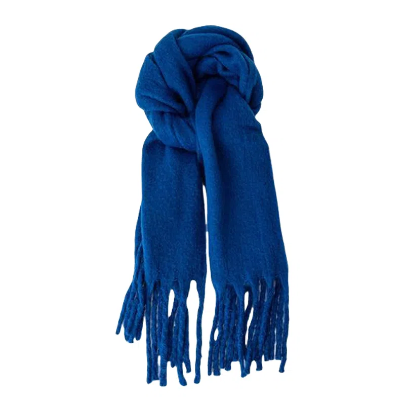 北极绒 秋冬季高级感款纯色超大加厚保暖 绒线围巾 男女同款情侣款