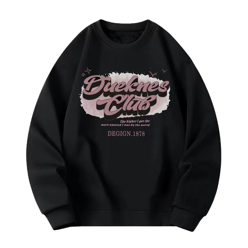 莫代尔 字母休闲时尚潮流印花舒适亲肤长袖打底衣 男女同款