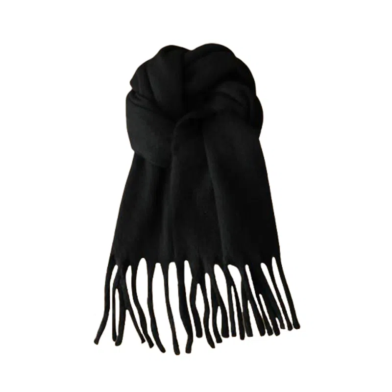 北极绒 秋冬季高级感款纯色超大加厚保暖 绒线围巾 男女同款情侣款