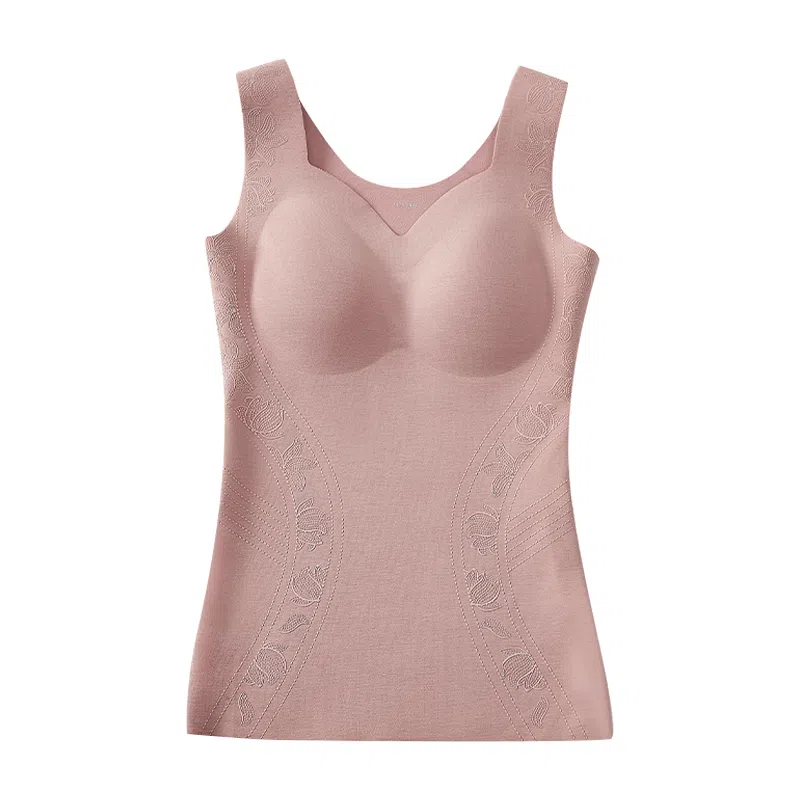 二三二三 保暖带胸垫无痕可外穿防下垂打底背心 女款