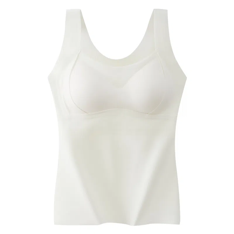 草本初色 德绒上衣带胸垫无痕发热打底内搭可外穿秋冬保暖上装 女款