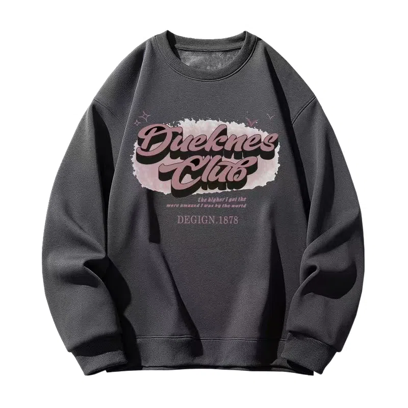 莫代尔 字母休闲时尚潮流印花舒适亲肤长袖打底衣 男女同款