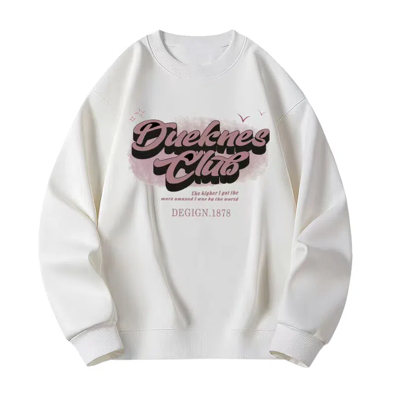 莫代尔 字母休闲时尚潮流印花舒适亲肤长袖打底衣 男女同款