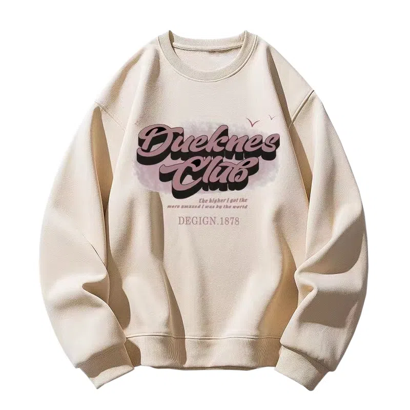 莫代尔 字母休闲时尚潮流印花舒适亲肤长袖打底衣 男女同款