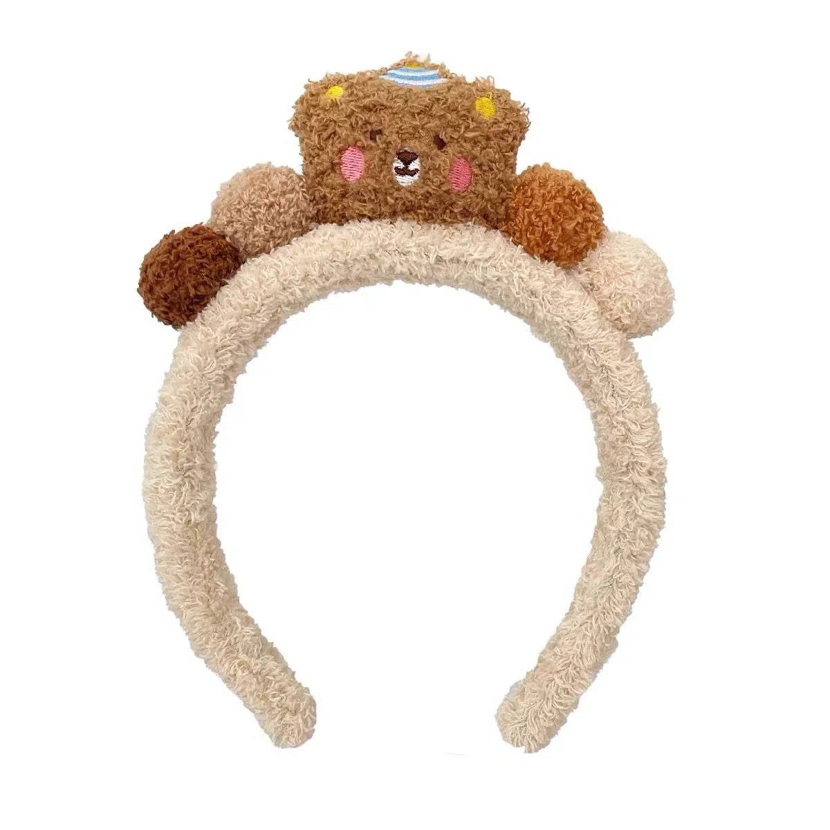 丹琴 可爱小熊洗脸毛毛头箍 秋冬新款毛绒敷面膜专用化妆发捆头箍发饰 亚克力 发箍 女款