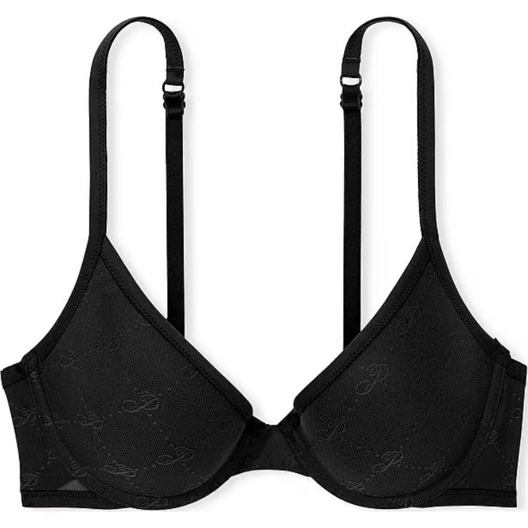 Victoria's Secret PINK Wear Everywhere Push-Up Bra Pure Black