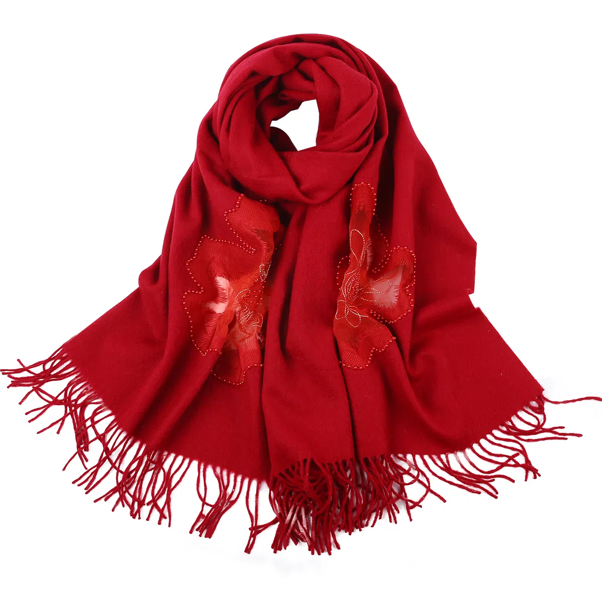 上海故事   手感软糯纯羊毛披肩  绵羊毛围巾围脖   女款