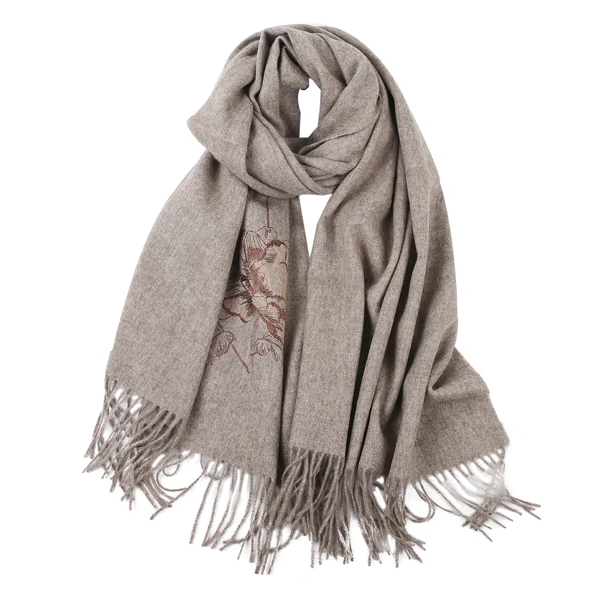 上海故事   手感软糯纯羊毛披肩  绵羊毛围巾围脖   女款