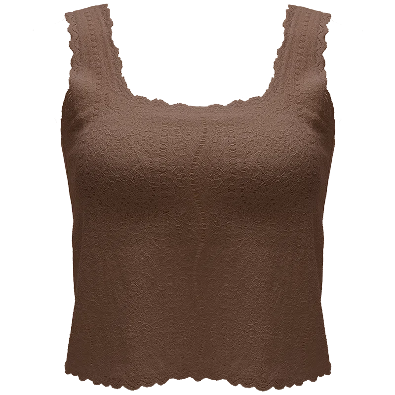 多情猫 轻暖一体式免穿文胸内搭外穿吊带 女款